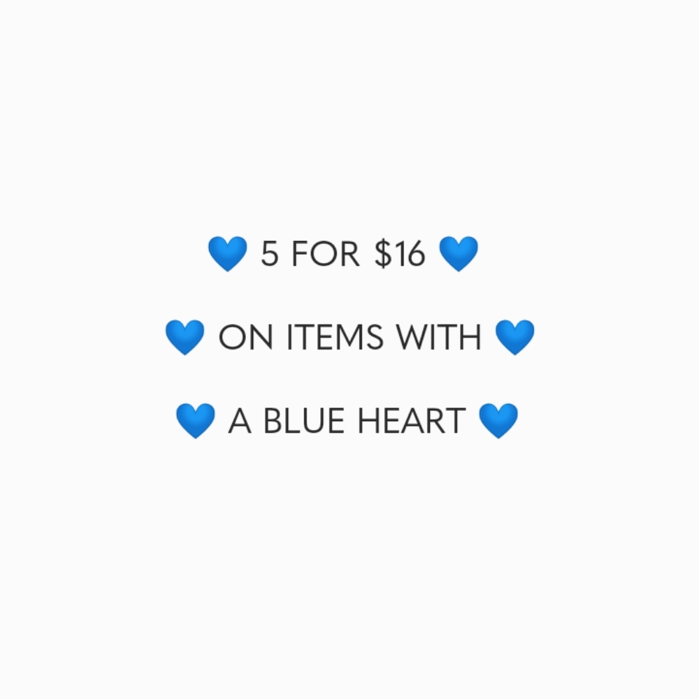 💙 5 / $16 ON CLOTHING WITH 💙